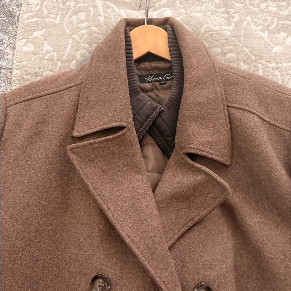 Kenneth Cole
Men's Wool Blend Peacoat with Bib Coat